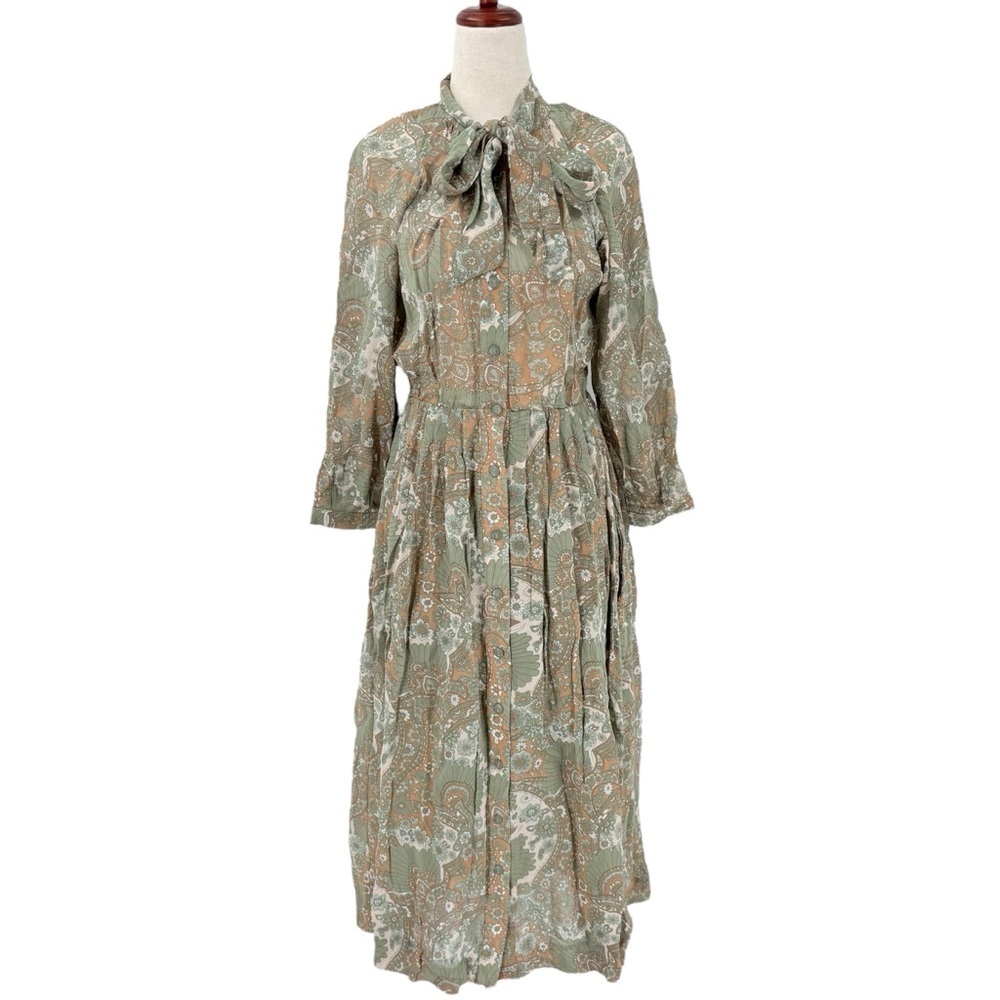 Buru Pink Label Paisley Floral Maxi Dress Extra Small‎